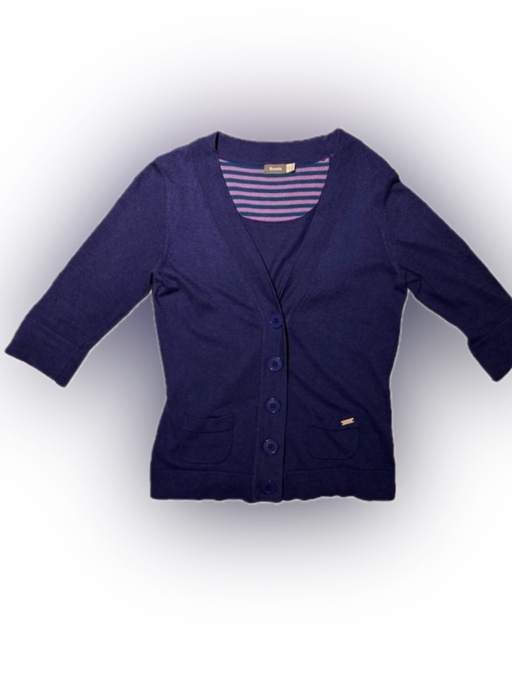 Roots Women's Rich Purple Cardigan Sweater
